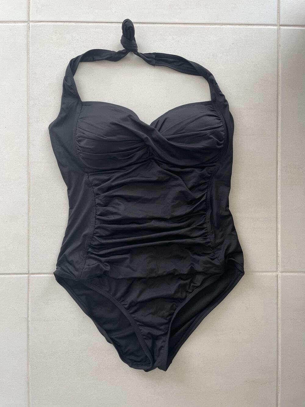Liz Claiborne Swim One Piece Swimsuit Ruched Summer Beach Retro